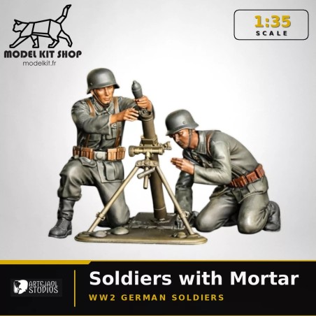 1:35 - WW2 Soldats allemands avec mortier
