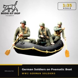 1:35 - WW2 deutsche Soldaten Auf einem aufblasbaren Gefäß