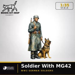 1:35 - WW2 Soldat Allemand courant avec une MG42