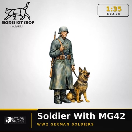 1:35 - WW2 Soldat Allemand courant avec une MG42