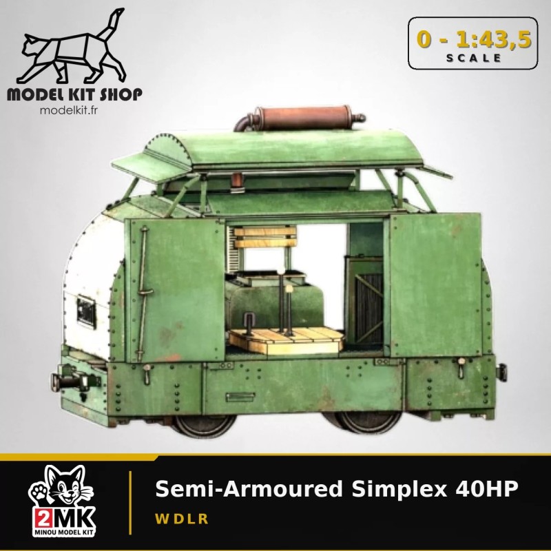 0 (1:43.5) - WDLR Semi-Armoured Simplex 40HP (Avec intérieur)