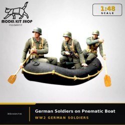 1:48 - WW2 Soldats allemands Sur un bateau gonflable