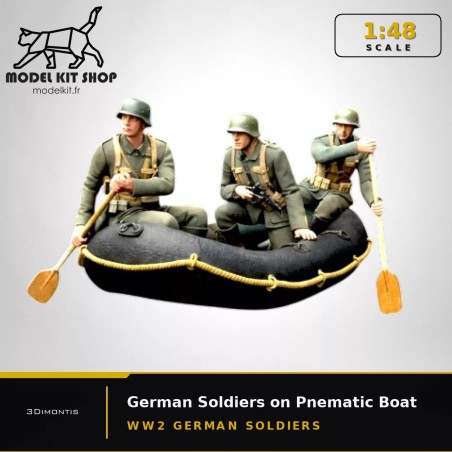 1:48 - WW2 Soldats allemands Sur un bateau gonflable