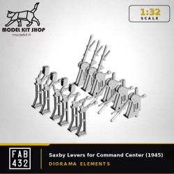 1:32 - 12 leviers Saxby (modèle 1945) pour poste d'aiguillage