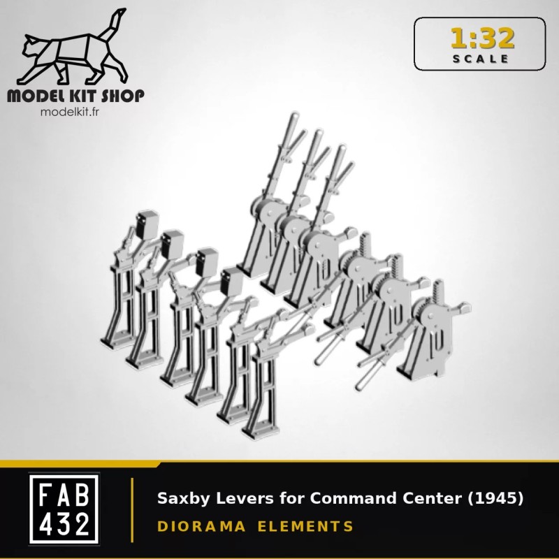 1:32 - 12 leviers Saxby (modèle 1945) pour poste d'aiguillage