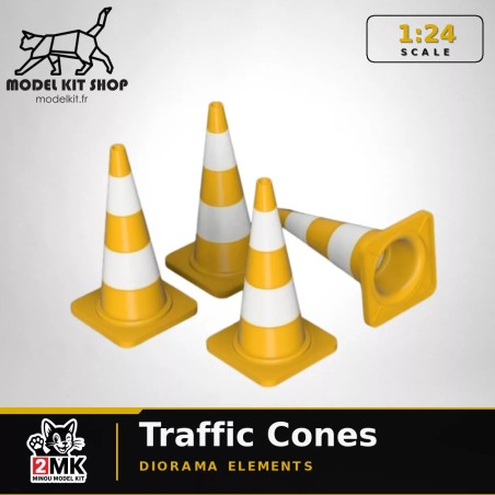 1:24 - Cônes de signalisation (x 4)