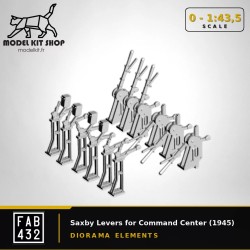 0 (1:43,5) - 12 leviers Saxby (modèle 1945) pour poste d'aiguillage