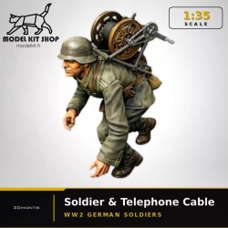 1:35 - WW2 Soldat allemand & Câble téléphonique