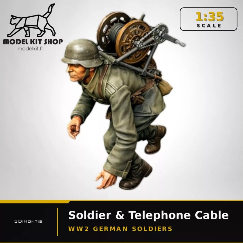 1:35 - WW2 Soldat allemand & Câble téléphonique