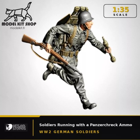 1:35 - WW2 Soldat allemand courant avec un panzerschreck 2