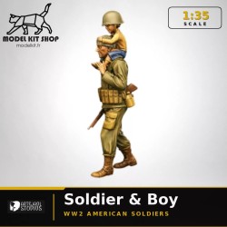 1:35 - WW2 Soldat Américain portant un enfant
