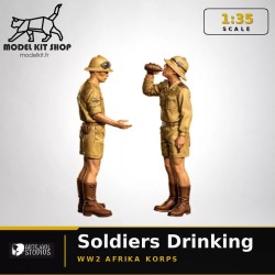 1:35 - WW2 Afrika Korps - Soldats Allemands buvant
