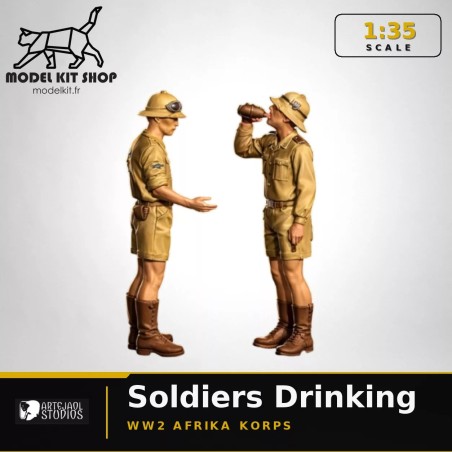 1:35 - WW2 Afrika Korps - Soldats Allemands buvant