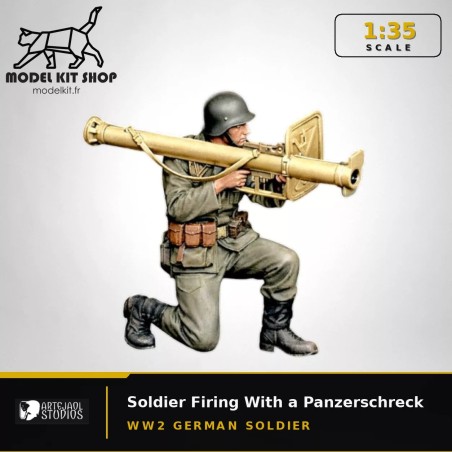 1:35 - WW2 Soldat allemand tirant avec un panzerschreck 1