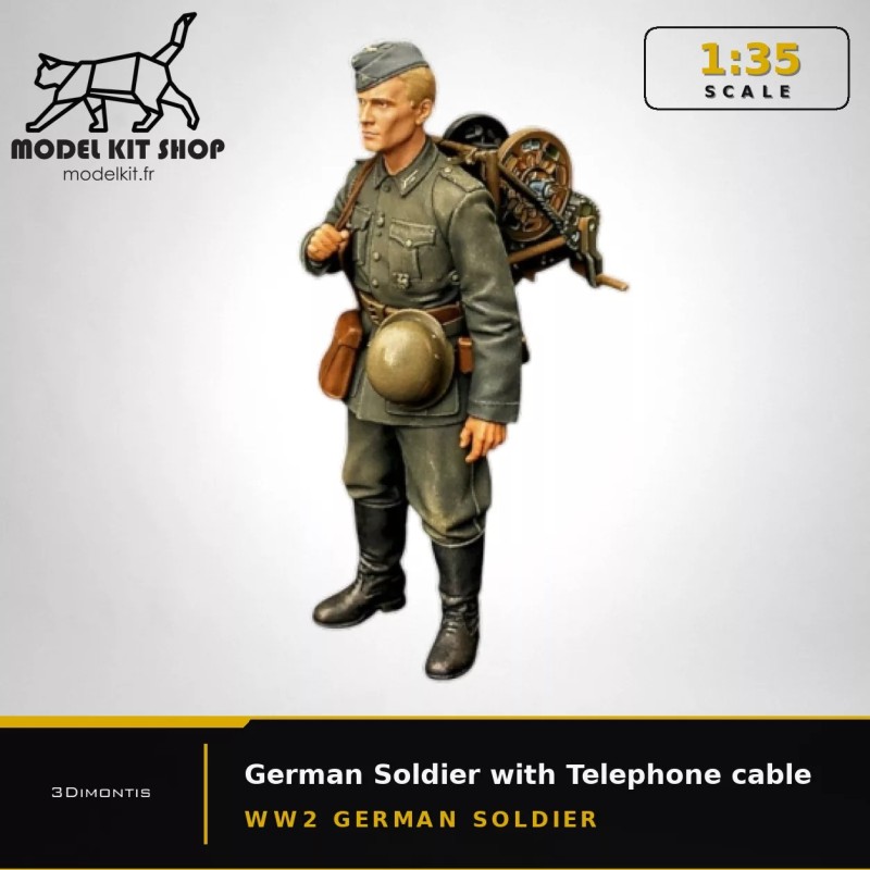 1:35 - WW2 Soldat allemand & Câble téléphonique